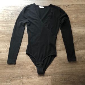 Black Wrap Bodysuit